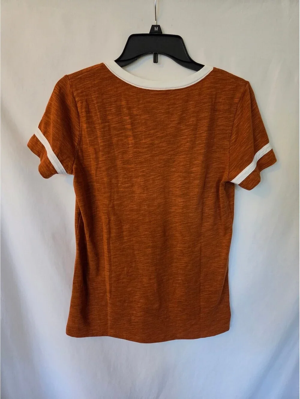 Nike Texas Longhorns Women's Small Dri-FIT V Neck T Shirt Burnt Orange NCAA